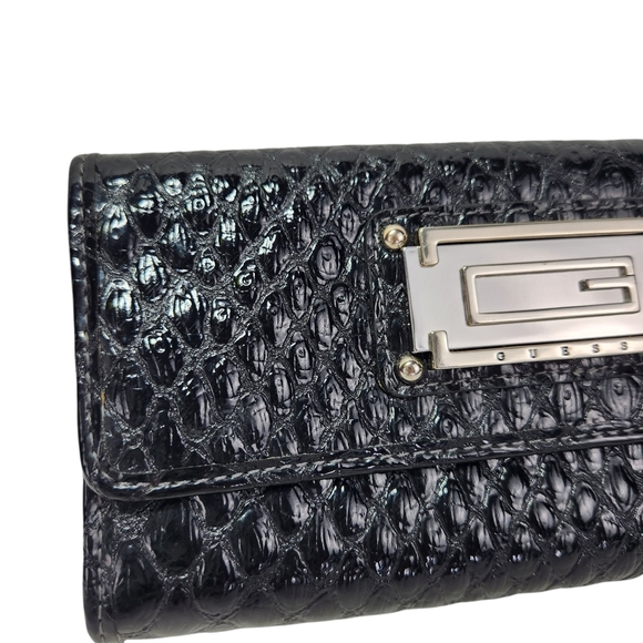 Guess Black Textured Women's Wallet NWOT - Picture 3 of 12
